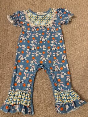 Marie Nicole Baby Romper with Bunnies
